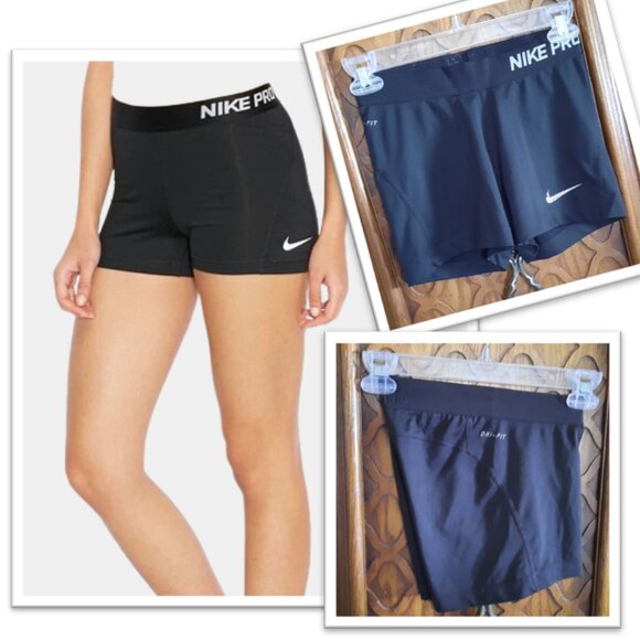 NIKE PRO Women's 3.0" Compression DRI-FIT Shorts Style# 589364-010 - Black, S - Picture 1 of 16